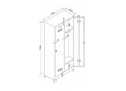 2 Lİ STANDART SOYUNMA DOLABI GRİ
