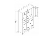 6 LI STANDART SOYUNMA DOLABI GRİ