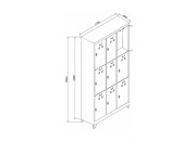 9 LU STANDART SOYUNMA DOLABI GRİ