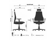 BONİTA YÖNETİCİ KOLTUĞU (GRİ PLASTİK GÖVDE/PLASTİK AYAK )