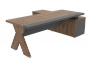 HORSE SABİT ETAJERLİ MAKAM MASASI