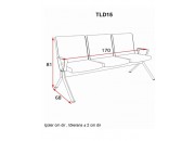 TOLEDO TRİPLE WAİTİNG CHAİR