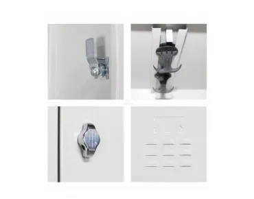 3 LÜ STANDART SOYUNMA DOLABI GRİ